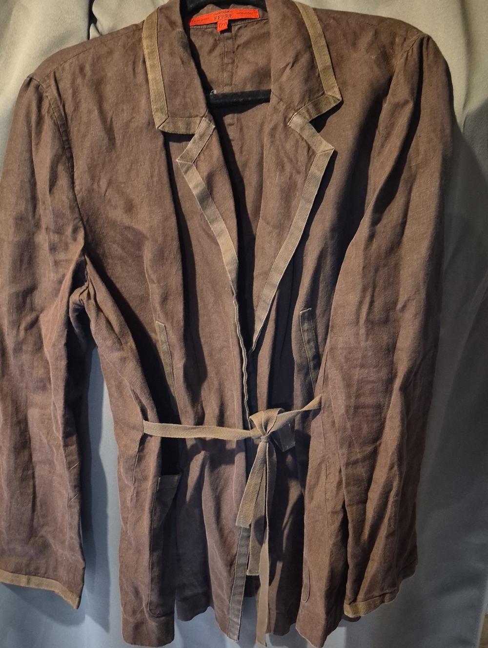 Gianfranco Ferré Brown Lightweight Linen Shirt Jacket